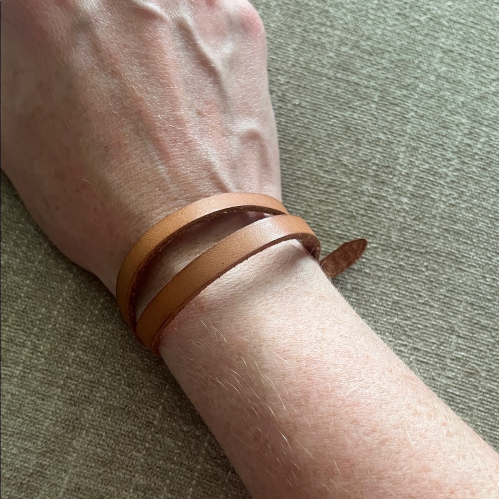 Brown Leather Wrap Bracelet